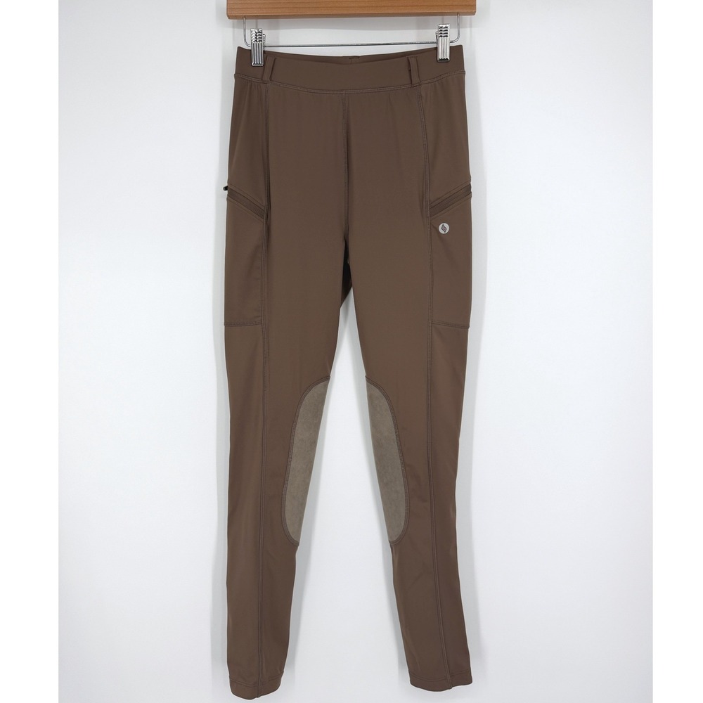 Santiny Girl's Horse Riding Pants‎ Zip Pockets Knee Patch Equestrian Breeches XL